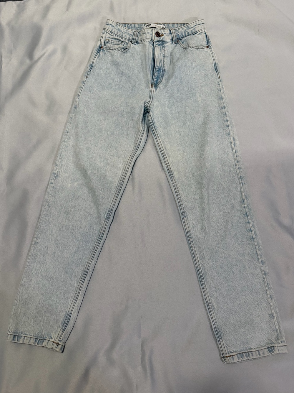 Zara woman’s Pale Blue Slim Straight Jeans